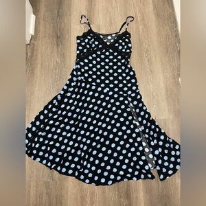 Forever 21 slit polka dot dress